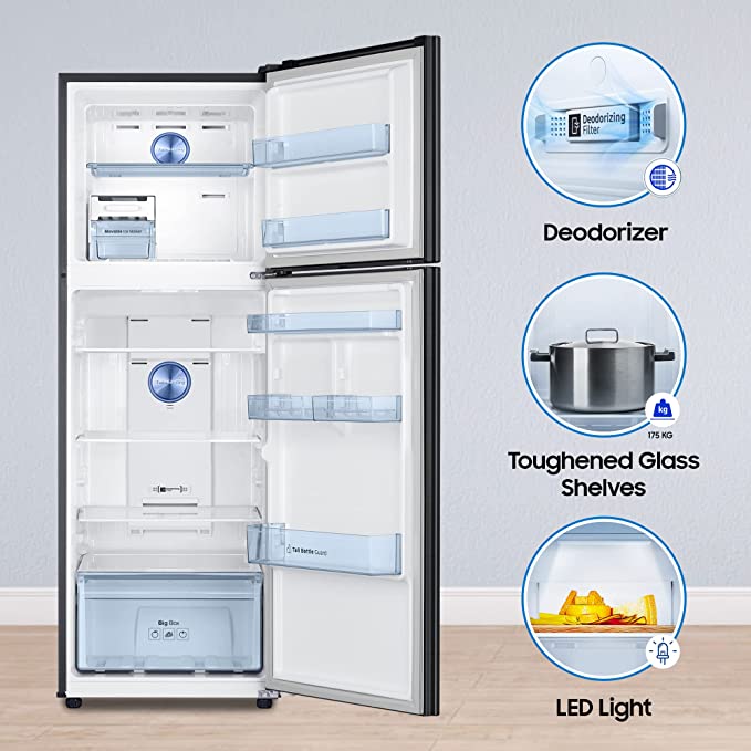 Samsung 322 L 2 Star Convertible 5In1, Digital Inverter Frost Free Double Door Refrigerator (RT37C4512BX/HL, Luxe Black 2023 Model) Samsung 322 L 2 Star Convertible 5In1, Digital Inverter Frost Free Double Door Refrigerator (RT37C4512BX/HL, Luxe Black 2023 Model)